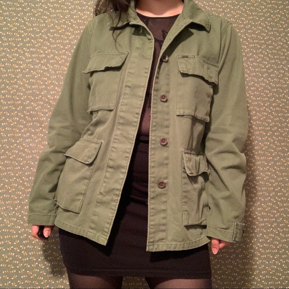 OBEY Propaganda Olive Green Utility Jacket Coat